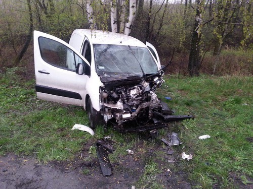 Kierowca i pasażer citroena trafili do szpitala. Fot. nadesłane