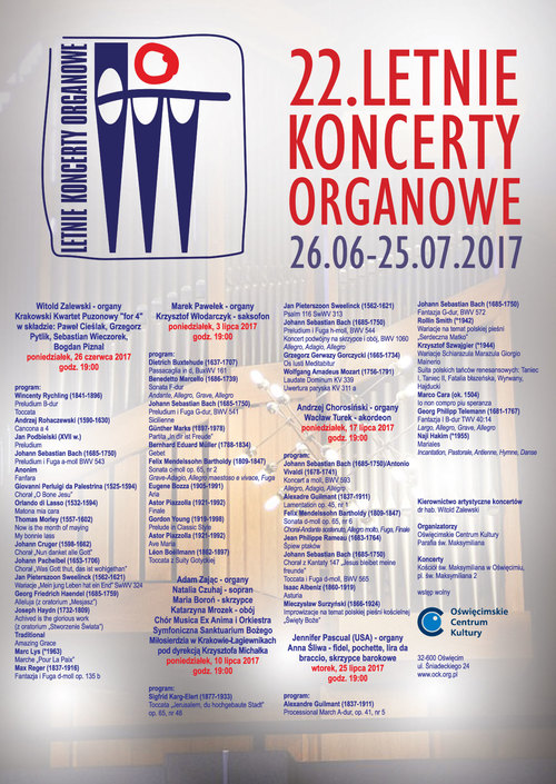 OŚWIĘCIM. Startują 22. Letnie Koncerty Organowe
